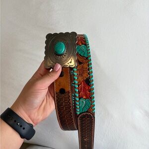 Leather belt